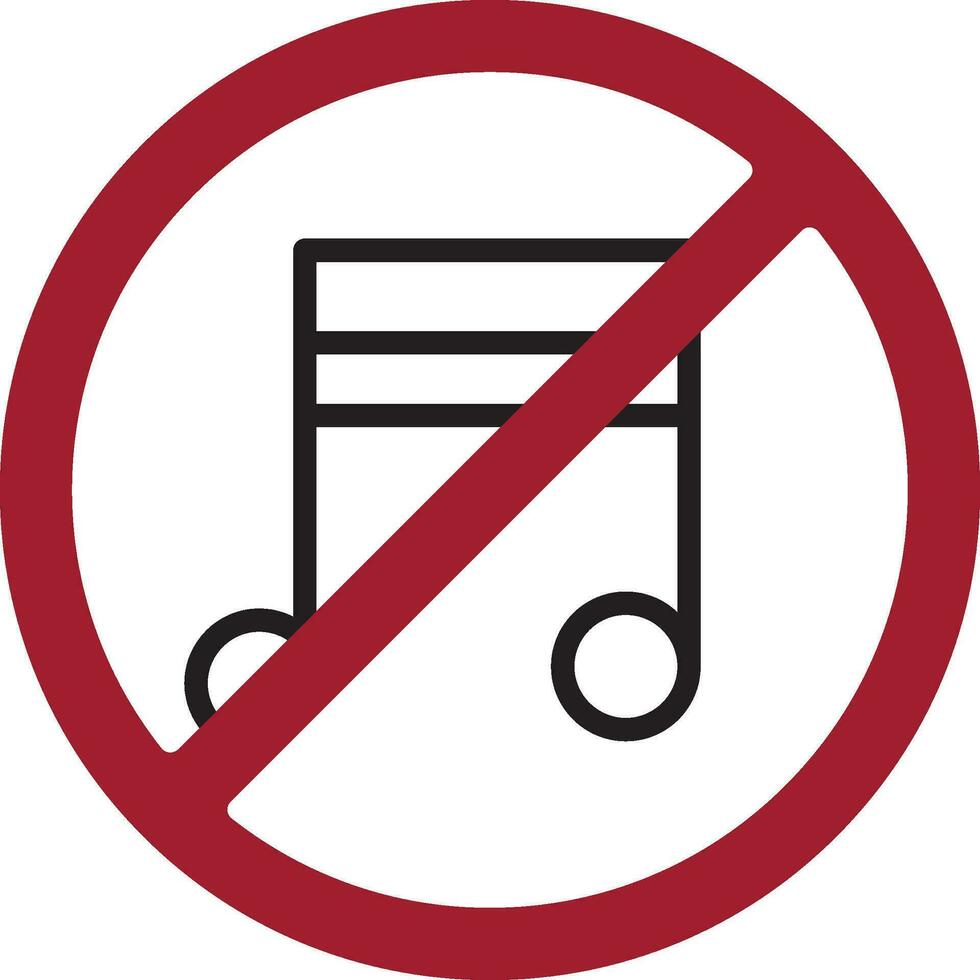 No Music Vector Icon