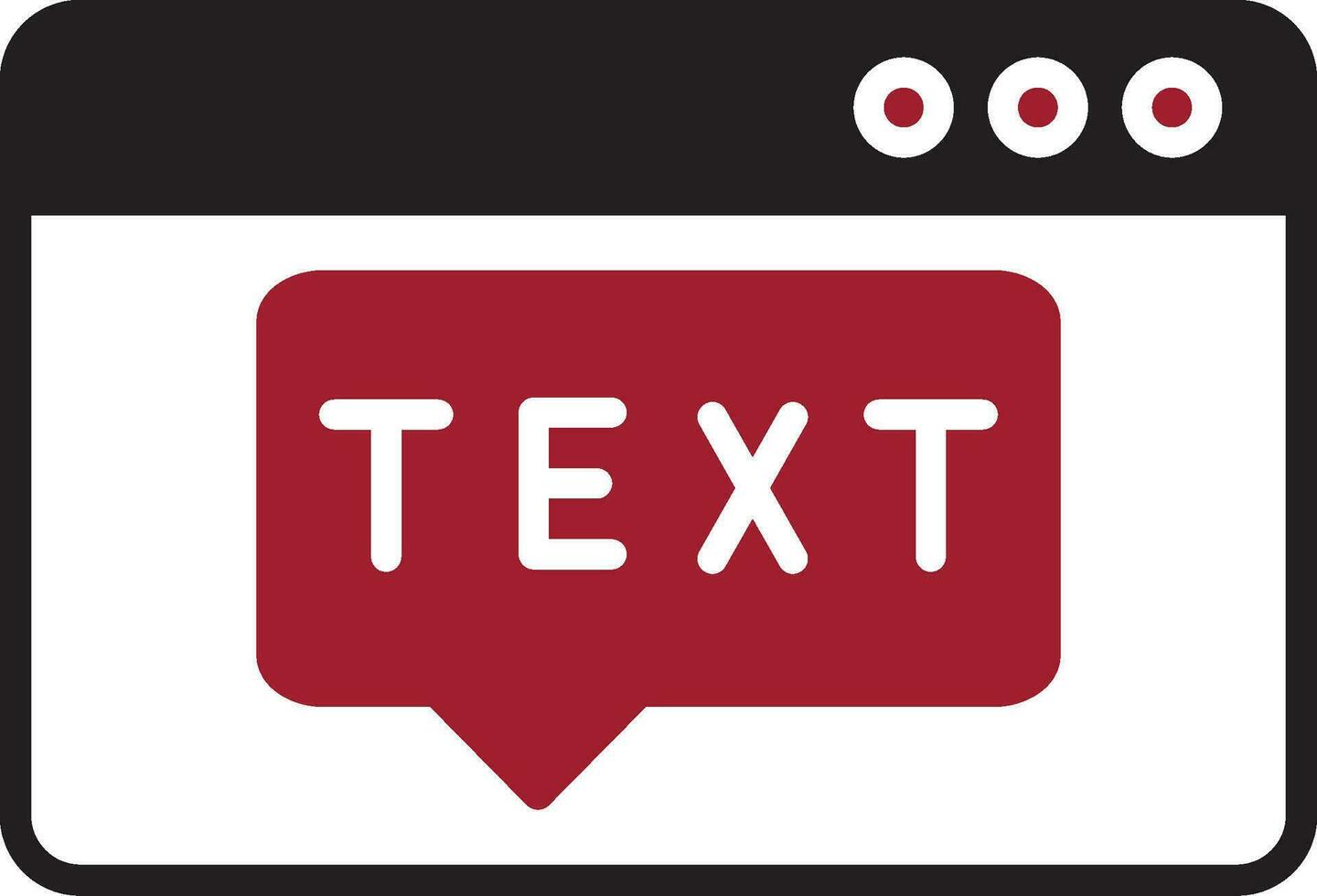 Text Vector Icon