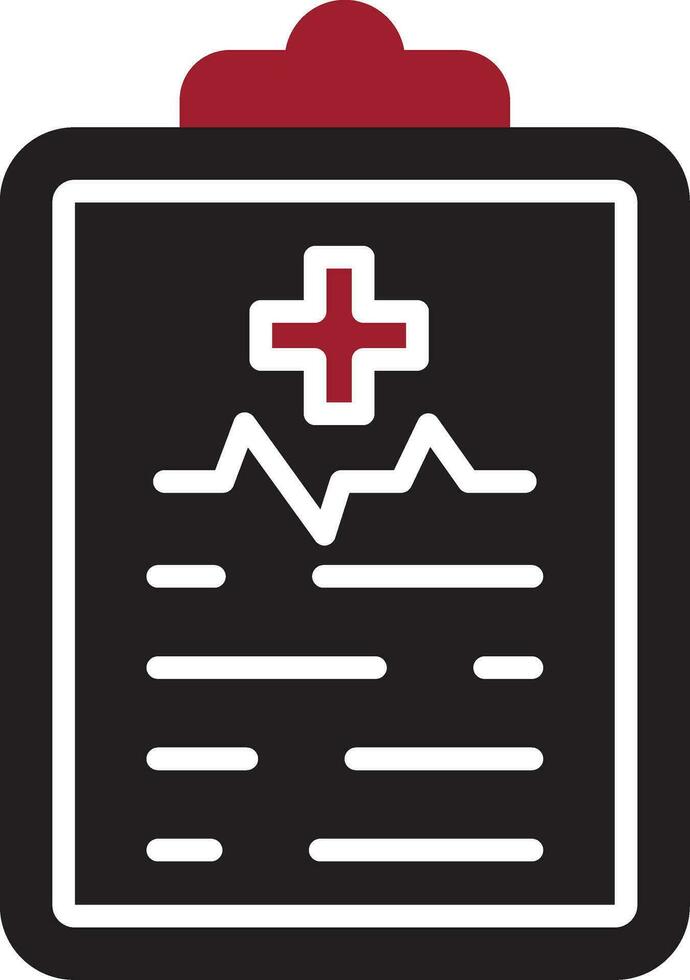 icono de vector de informe médico