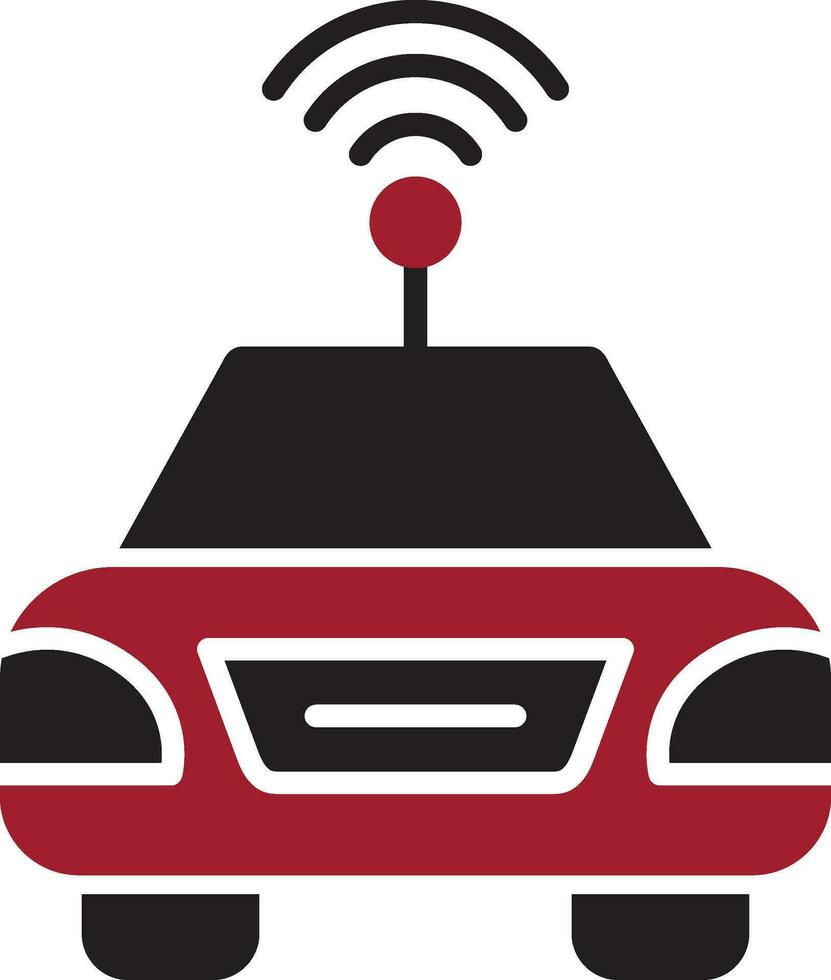 Autonomous Car Vector Icon