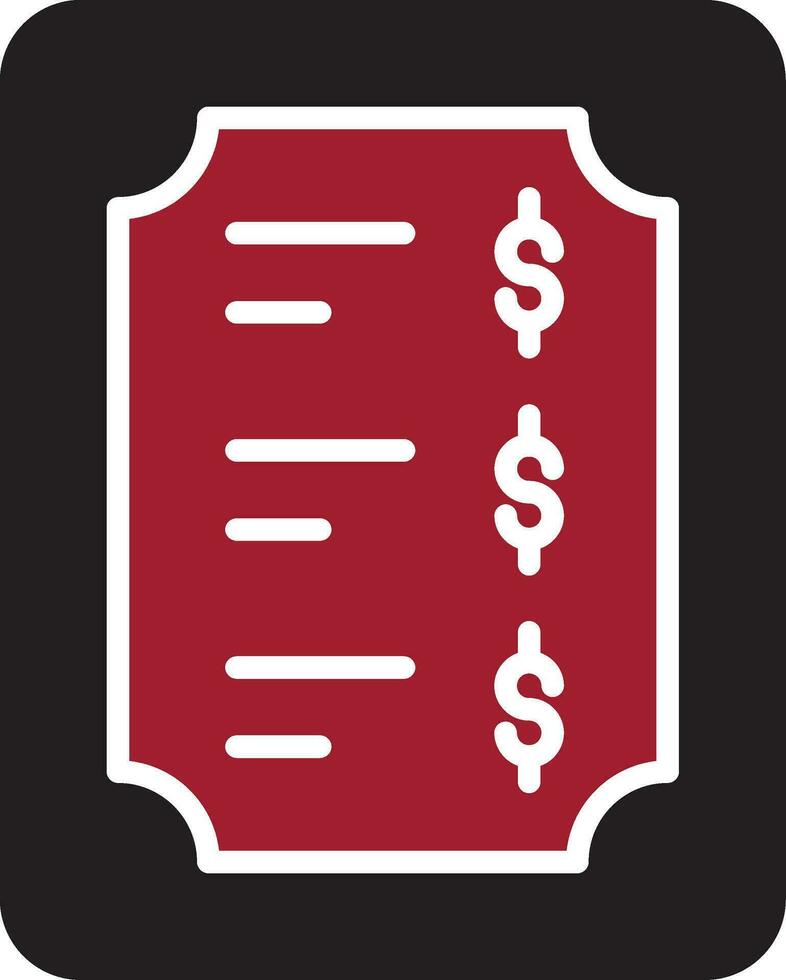Price List Vector Icon