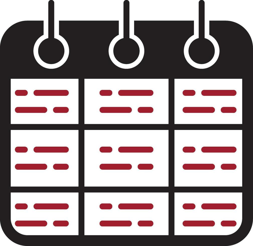 Timetable Vector Icon