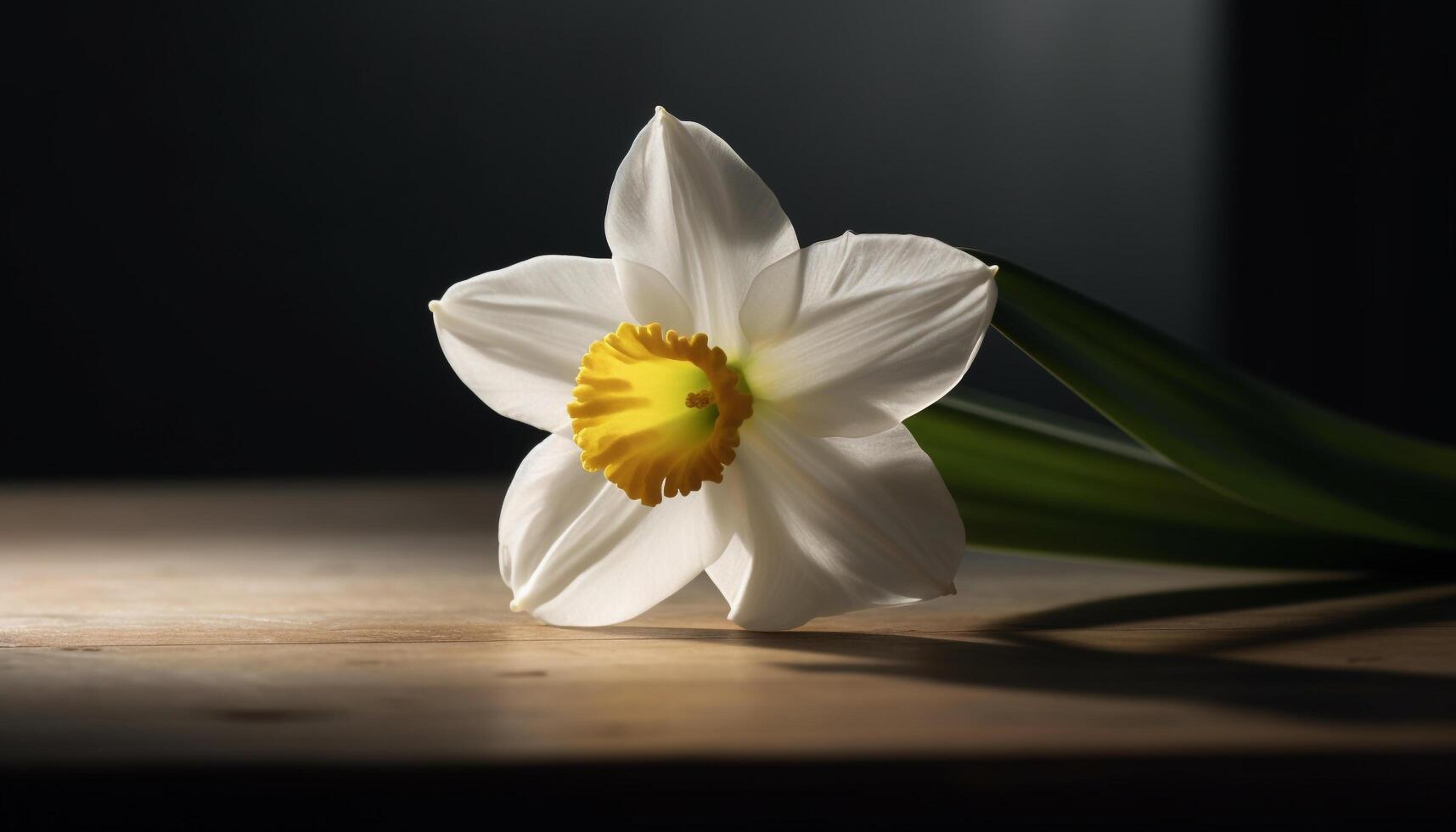 Yellow tulip, fresh and bright, symbolizes love and elegance generated by AI photo
