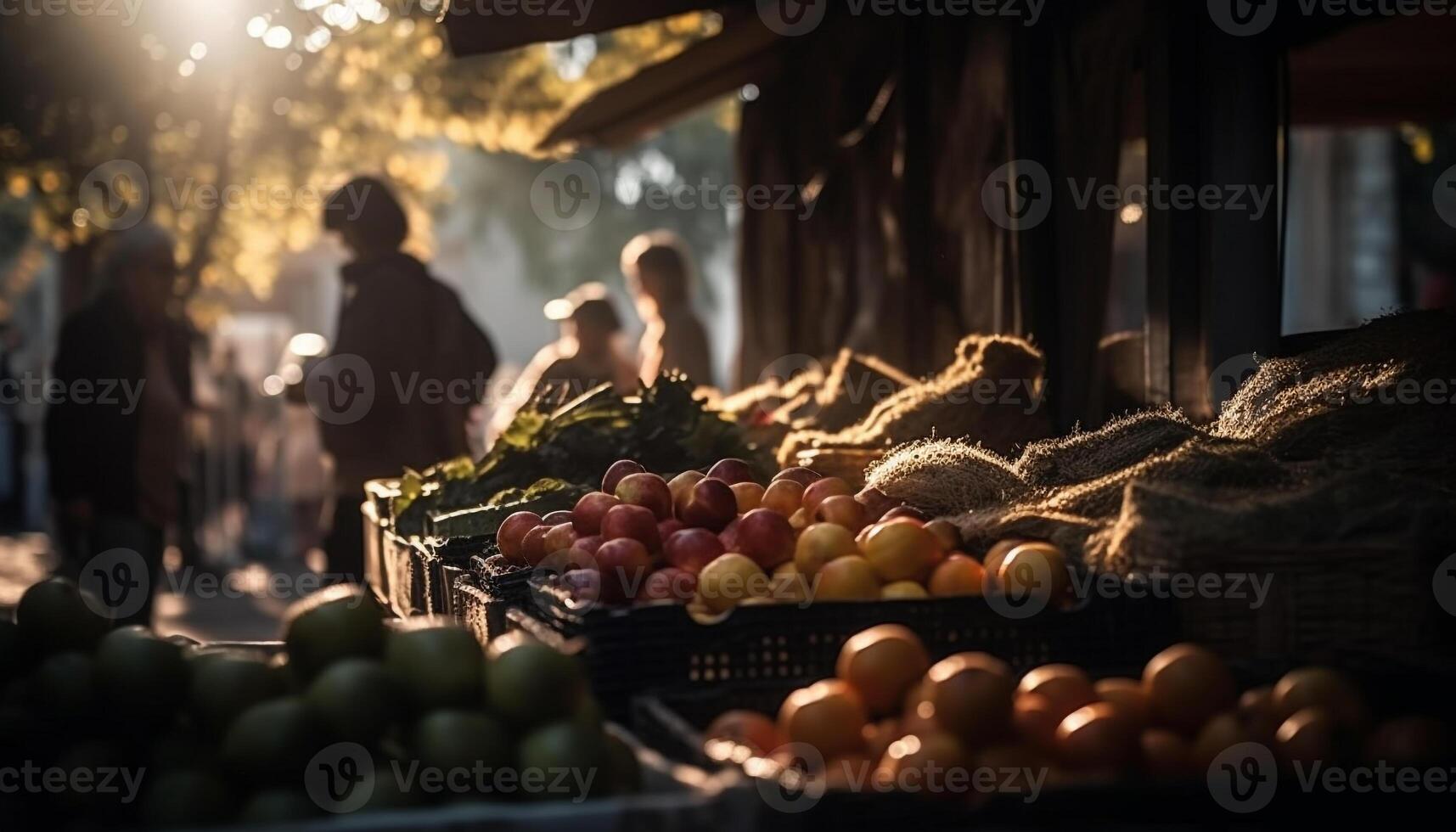 Fresco orgánico frutas y verduras, un sano elección para todos generado por ai foto