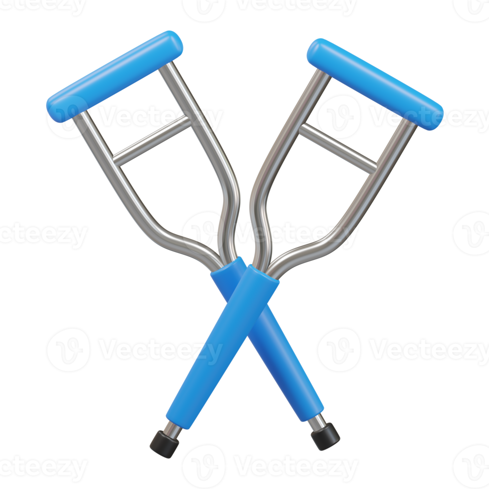 Crutches 3D Icon png