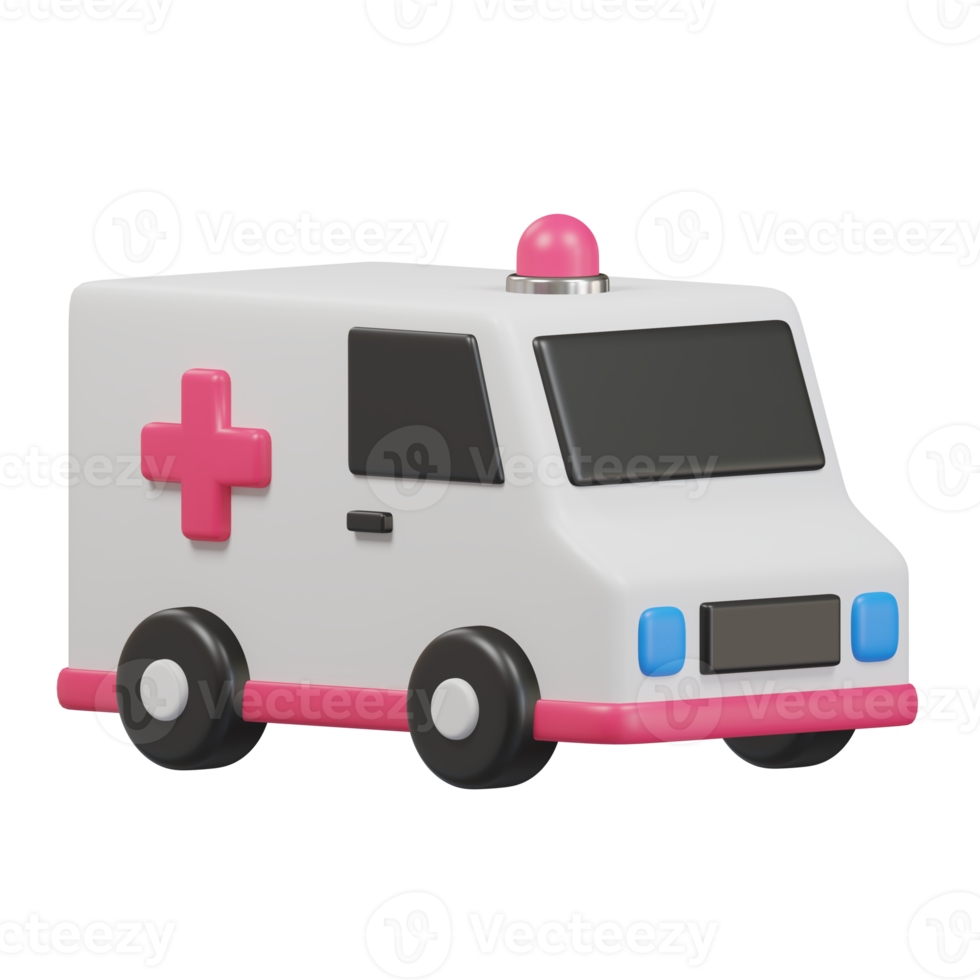 Ambulance 3D Illustration png