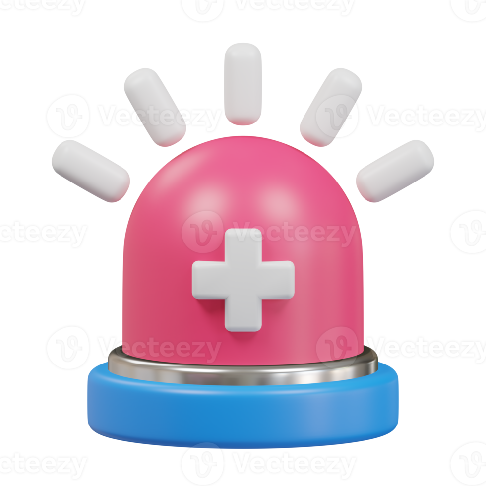 Ambulance siren 3D Icon png