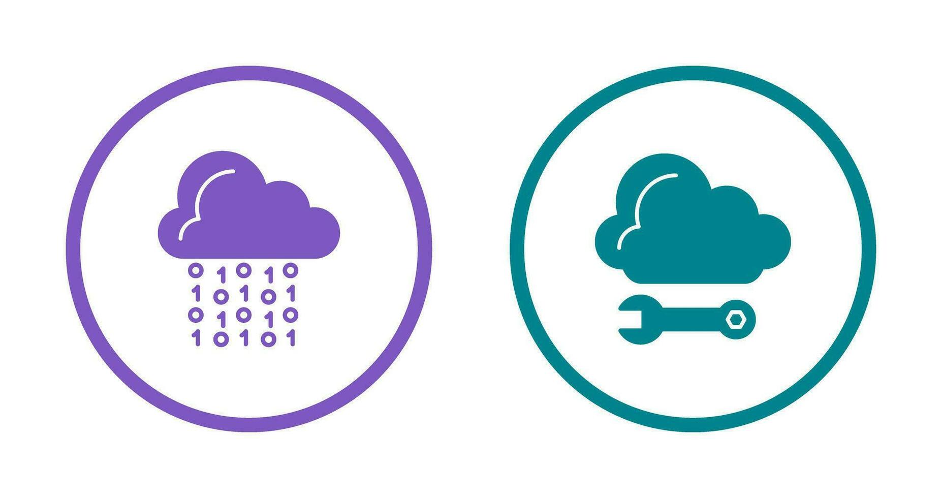 Cloud Coding and Cloud Computing Icon vector