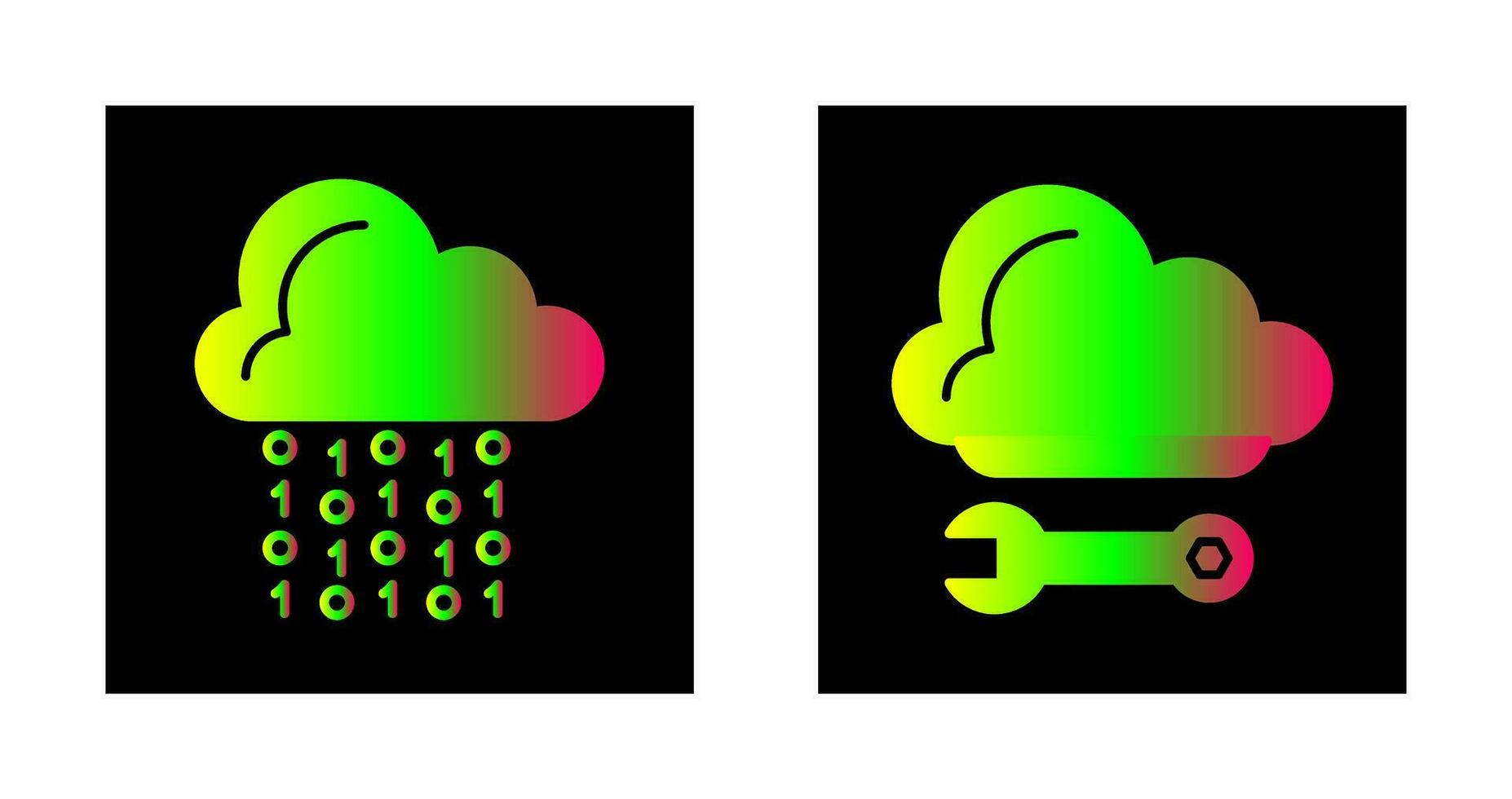 Cloud Coding and Cloud Computing Icon vector