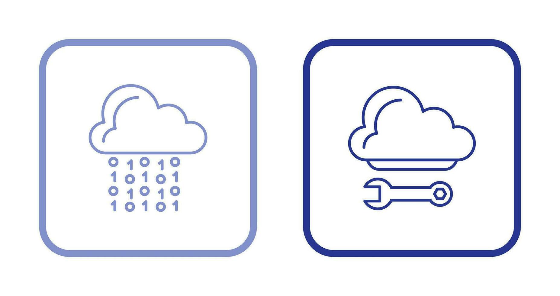Cloud Coding and Cloud Computing Icon vector