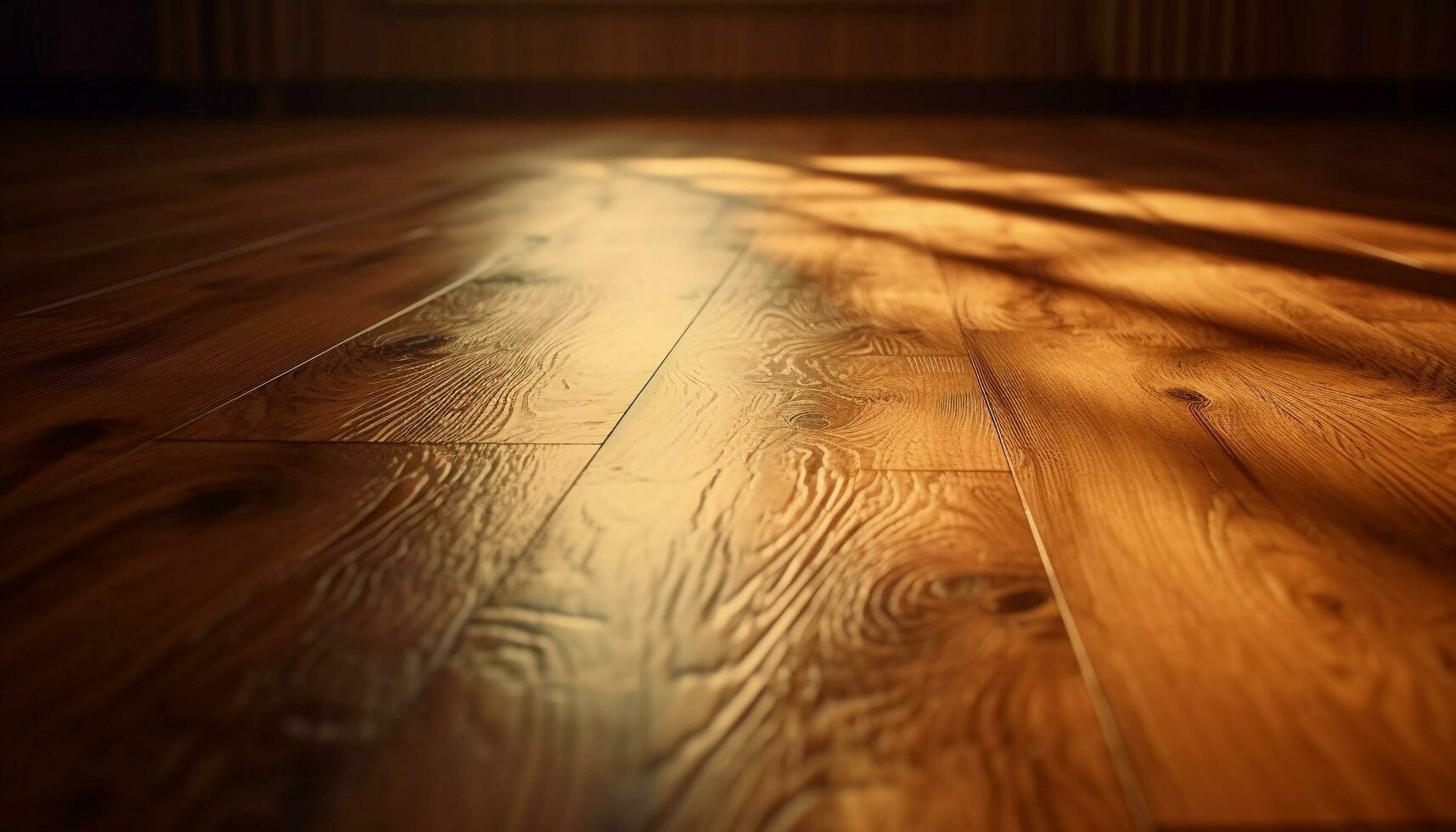 de madera piso crea un rústico, brillante, y moderno hogar interior generado por ai foto
