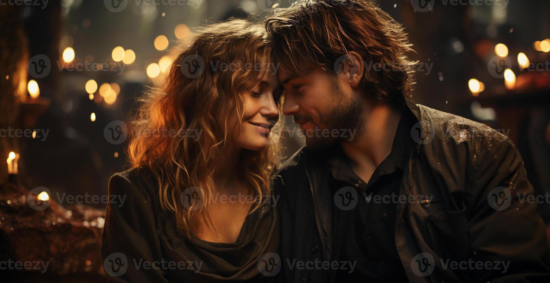 Young couple embracing outdoors, smiling, enjoying nature, love and happiness generated by AI photo