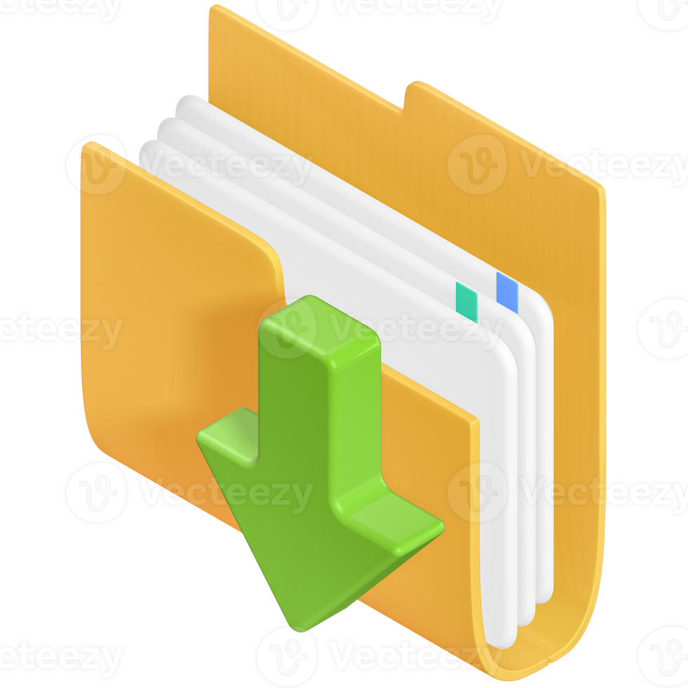 Download Folder Icon, 3d rendering png