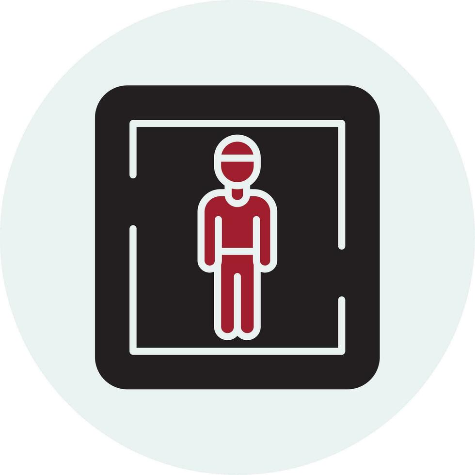 Male Toilet Sign Vector Icon