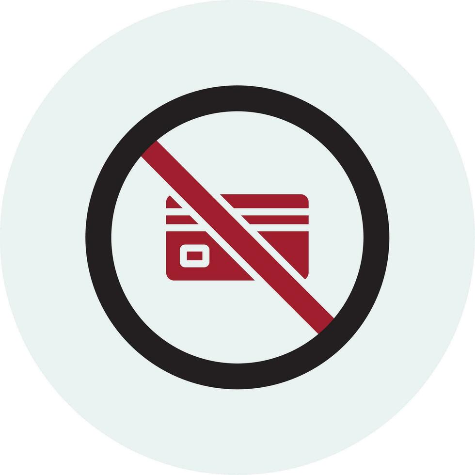 No Credit Card Vector Icon