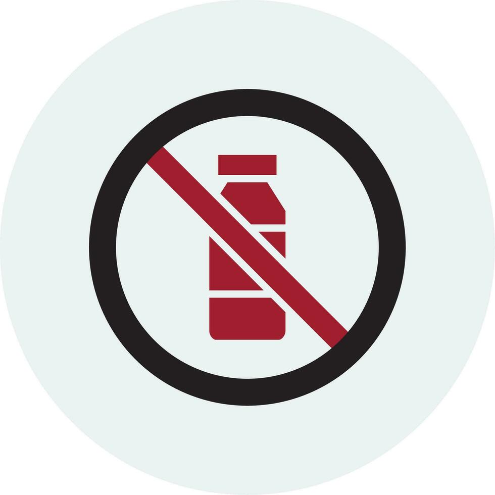 No Bottle Vector Icon