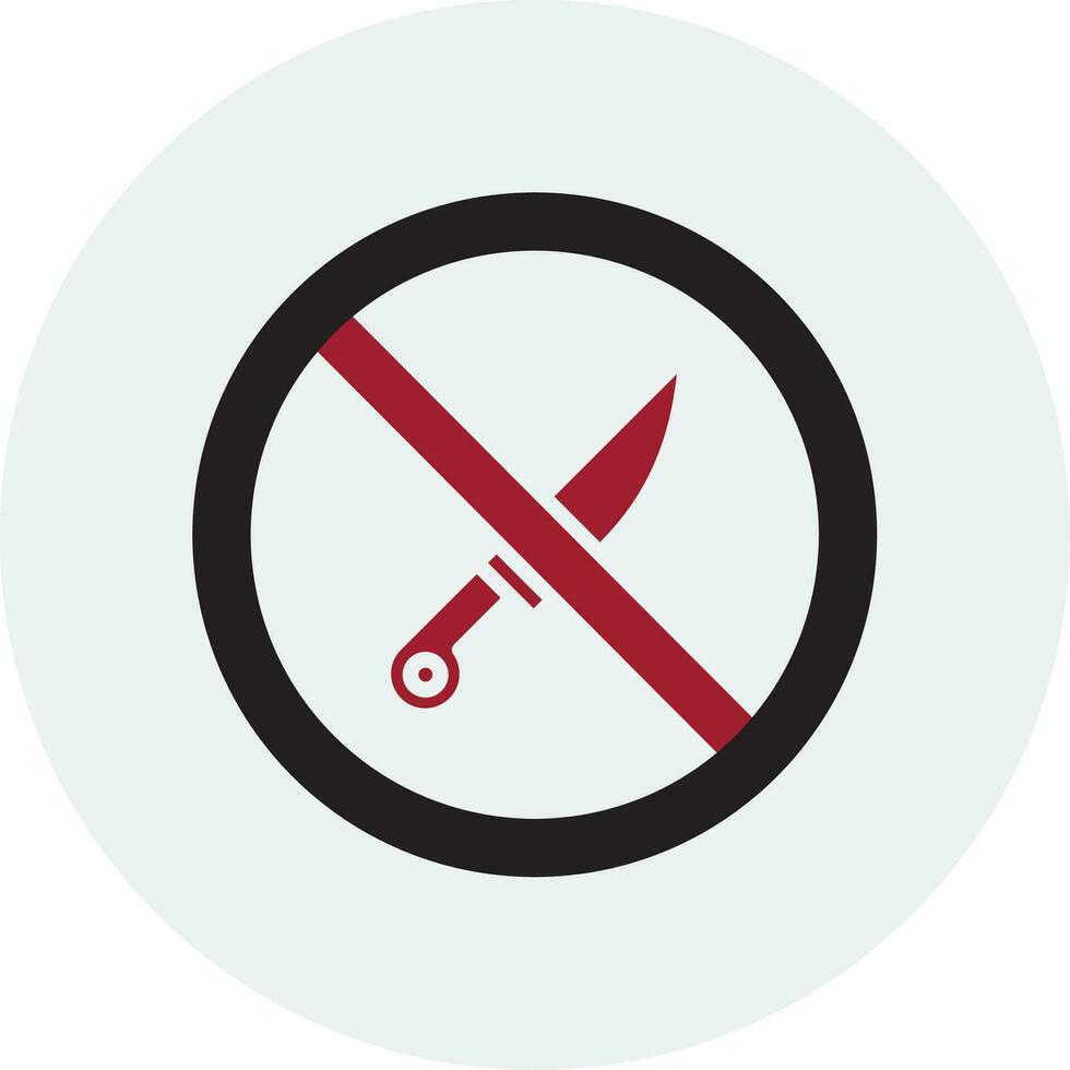 No Knife Vector Icon