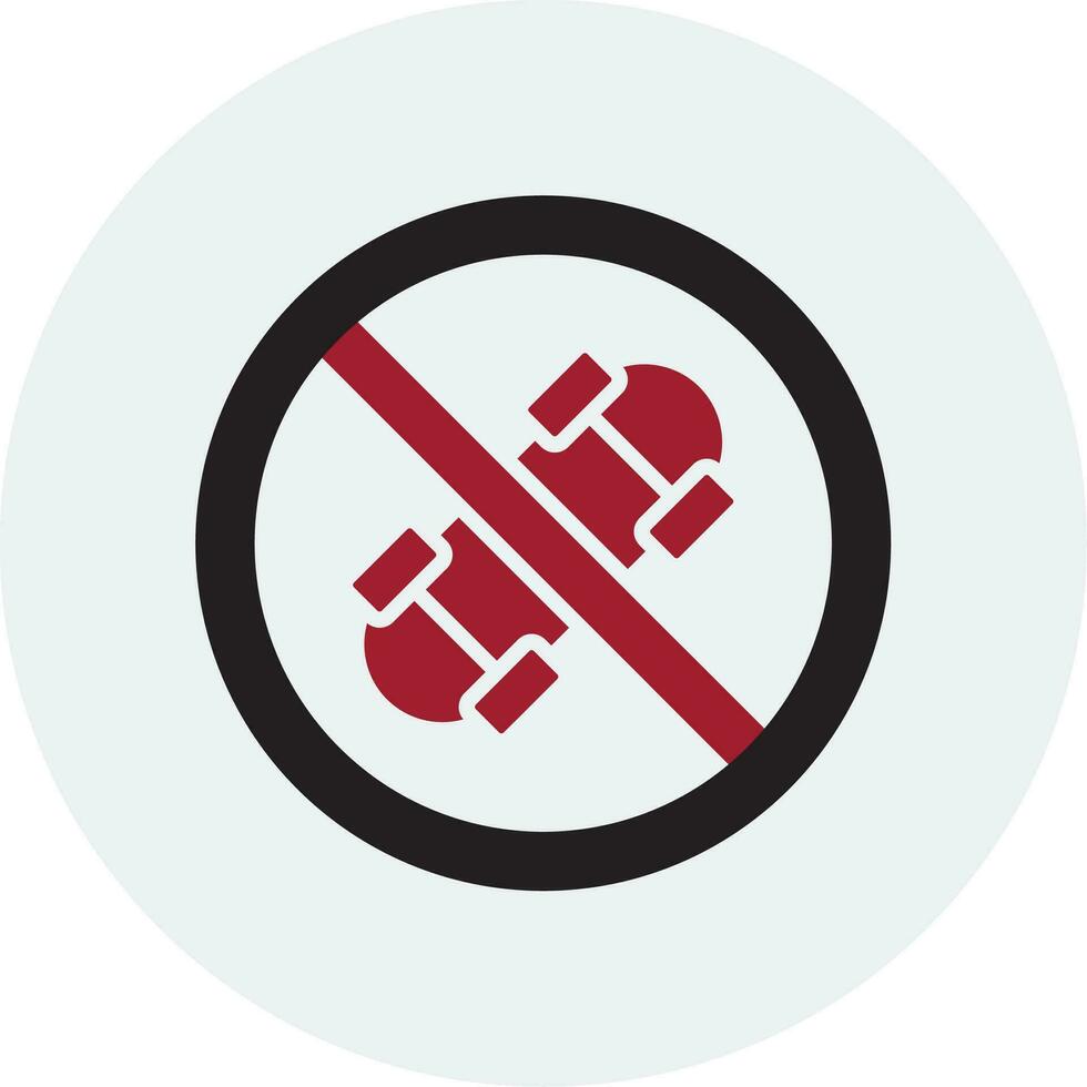 No Skateboard Vector Icon