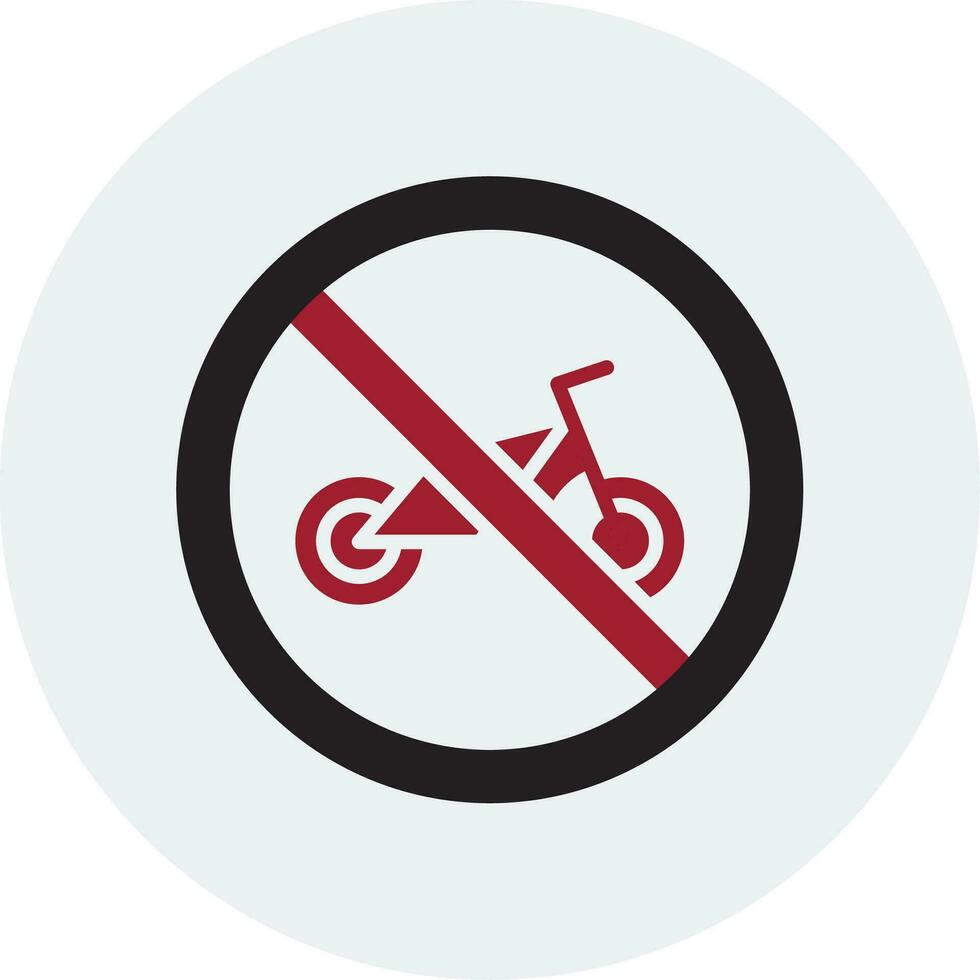 No bicicleta vector icono