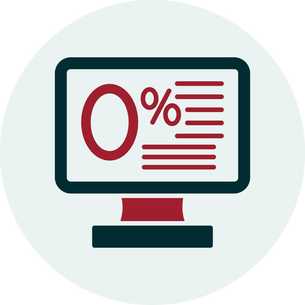 Zero Percent Vector Icon