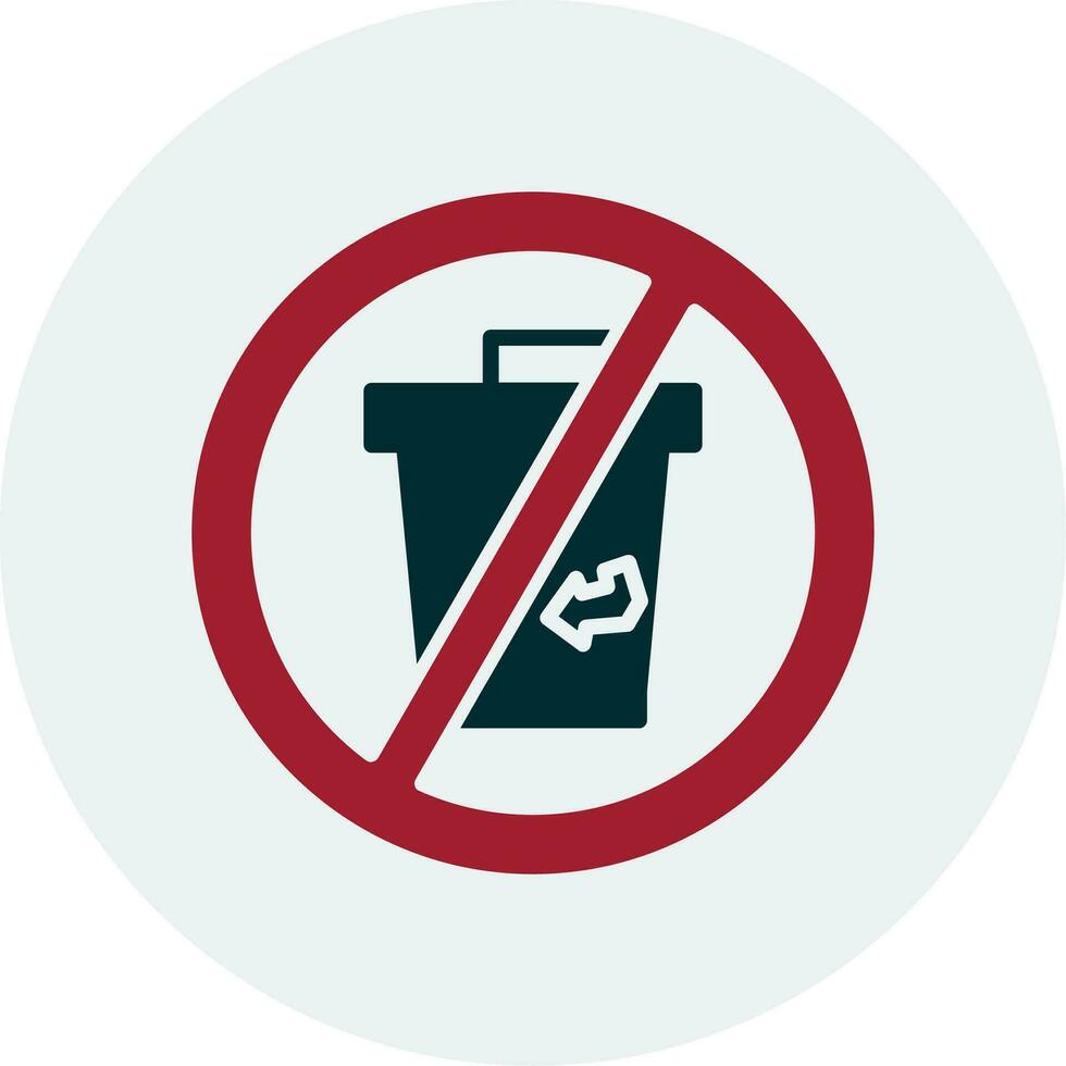 No Disposable Vector Icon