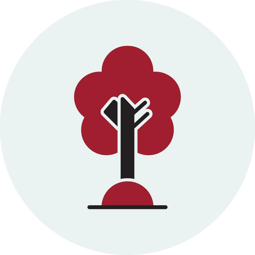 Cereza árbol vector icono