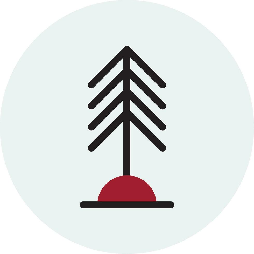 icono de vector de árbol de pino