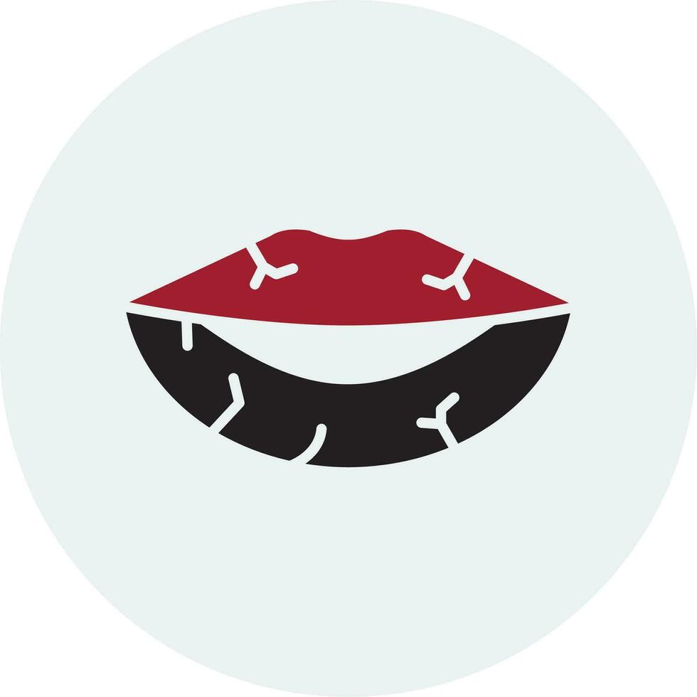 Dried Lips Vector Icon