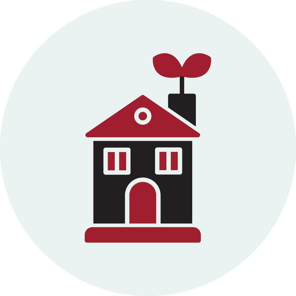 Eco House Vector Icon