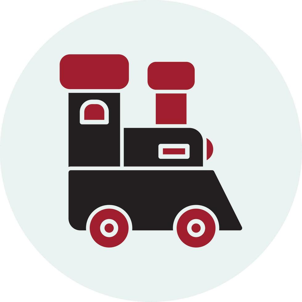 icono de vector de tren de juguete