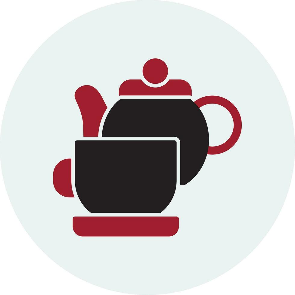 Tea Set Vector Icon