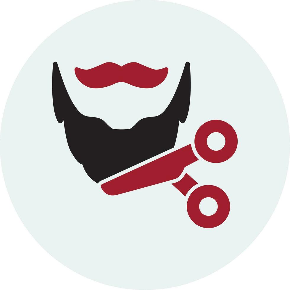 icono de vector de recorte de barba