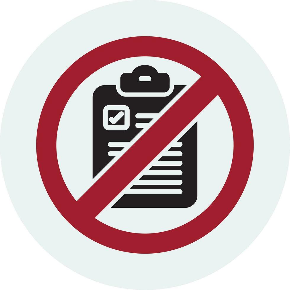 Not Qualified Vector Icon