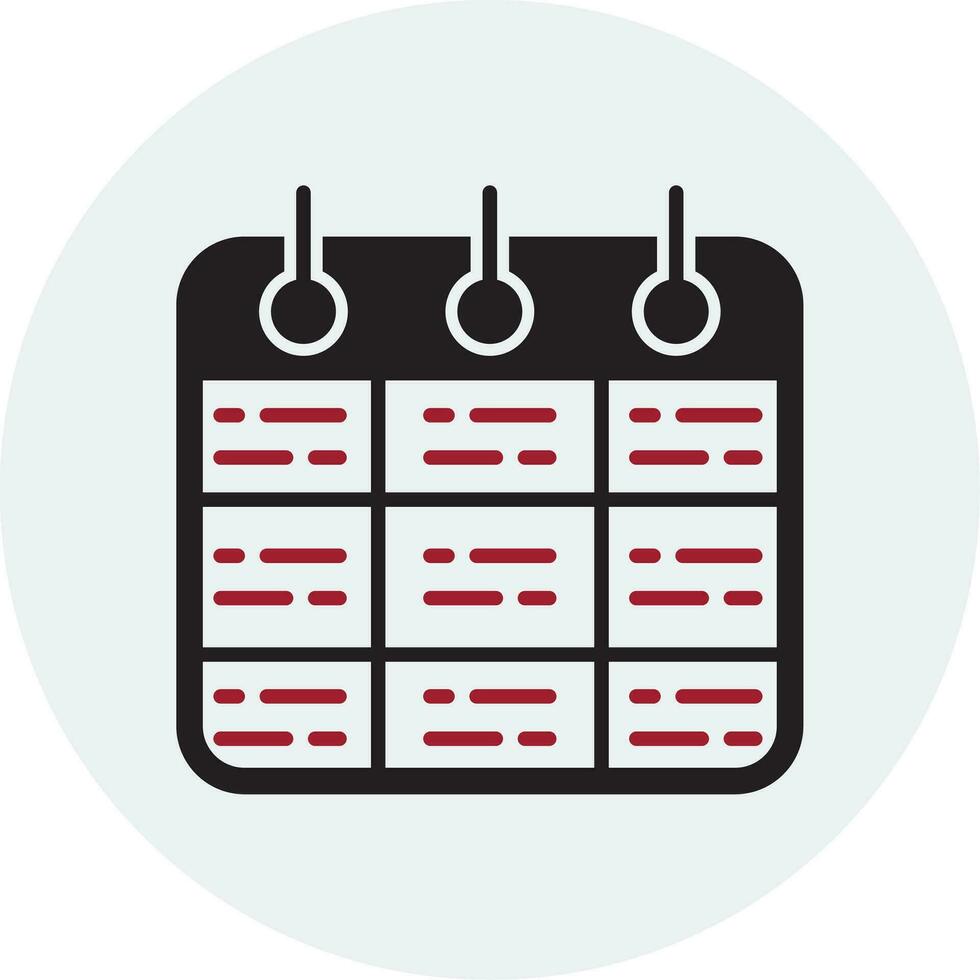 Timetable Vector Icon