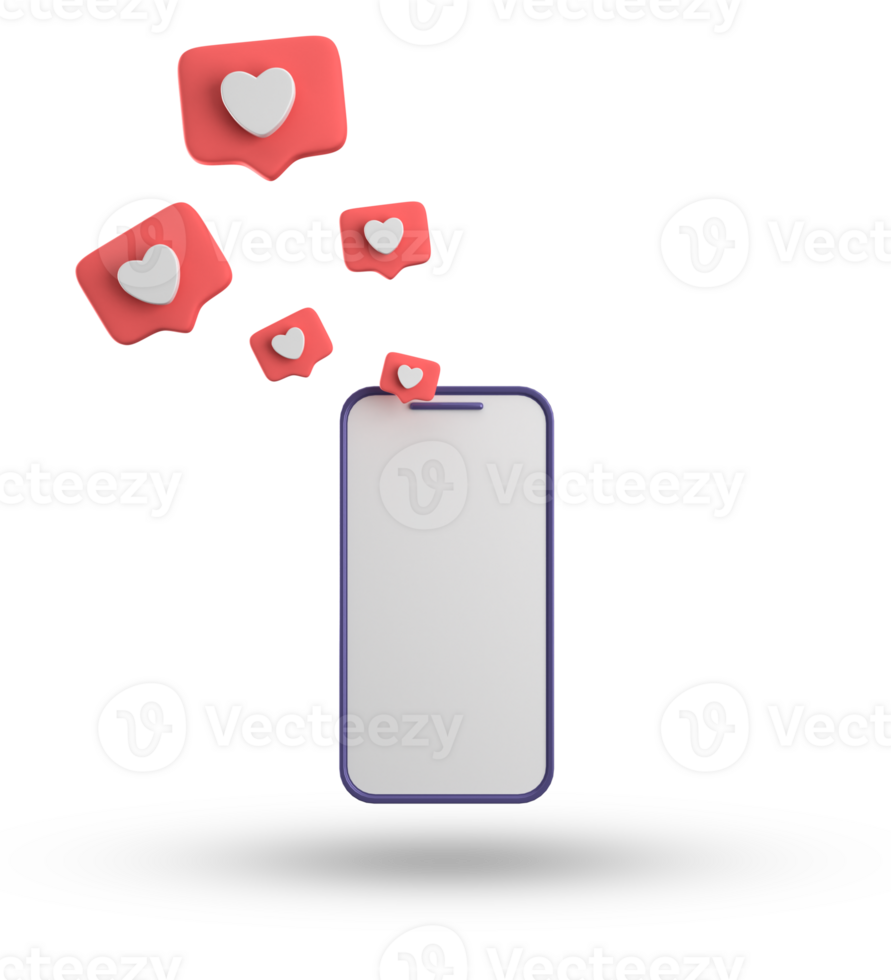 3d rendering of smartphone and speech bubble, 3D pastel chat with symbol, icon set. png