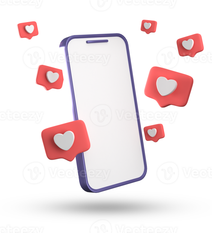 3d rendering of smartphone and speech bubble, 3D pastel chat with symbol, icon set. png