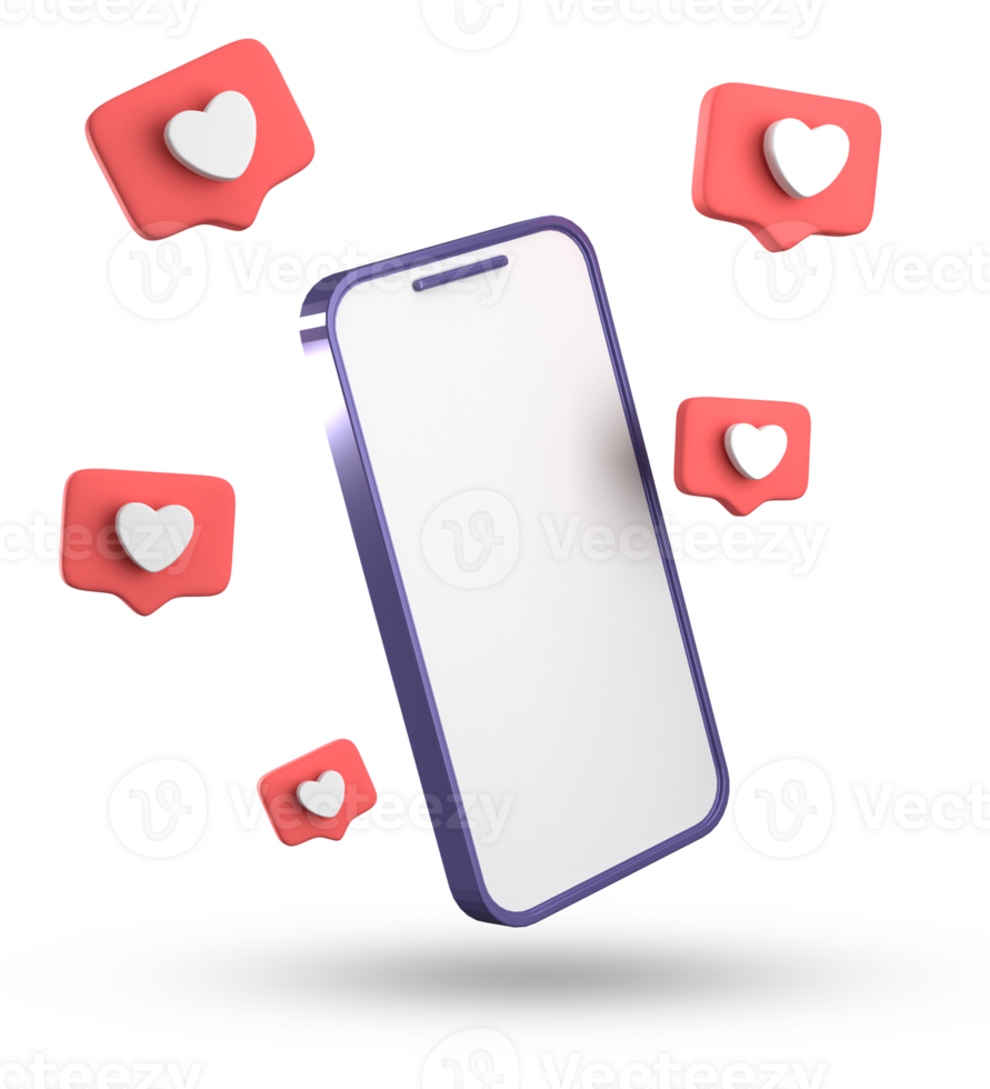 3d rendering of smartphone and speech bubble, 3D pastel chat with symbol, icon set. png