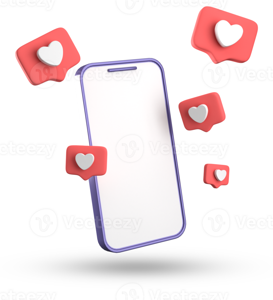 3d rendering of smartphone and speech bubble, 3D pastel chat with symbol, icon set. png