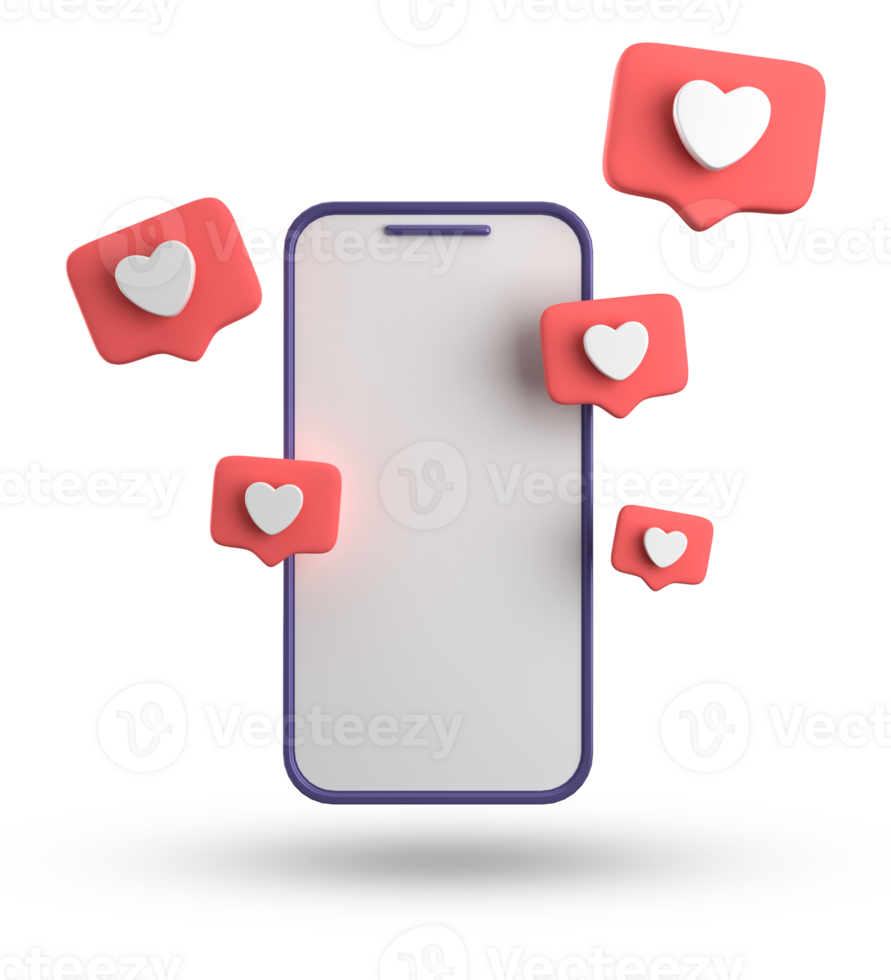 3d rendering of smartphone and speech bubble, 3D pastel chat with symbol, icon set. png