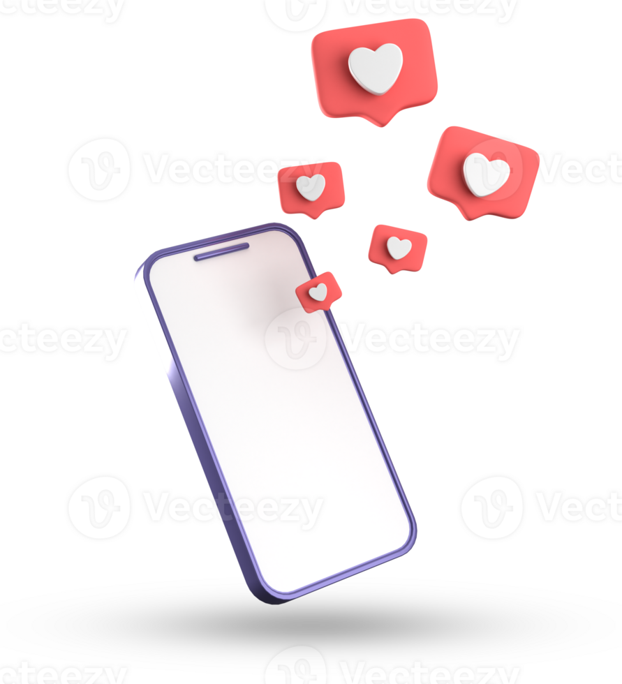 3d rendering of smartphone and speech bubble, 3D pastel chat with symbol, icon set. png