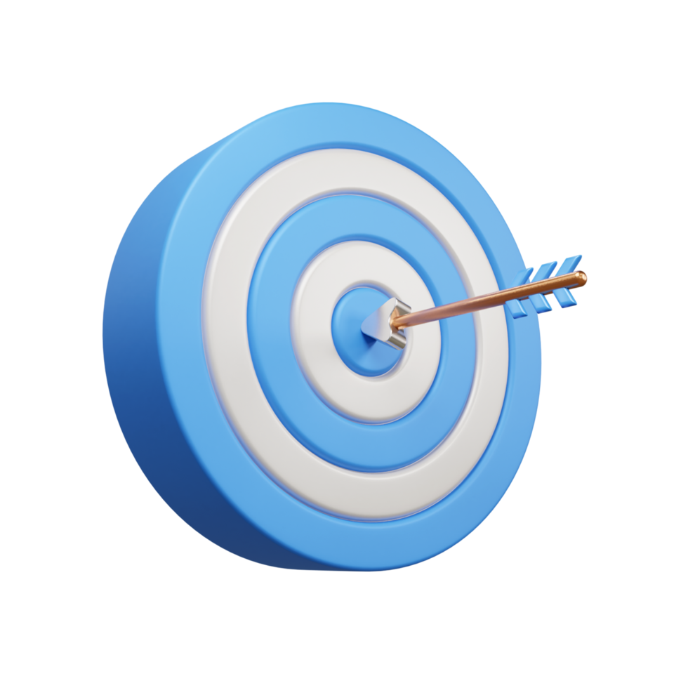 Business goal 3d icon illustration or business target 3d illustration png