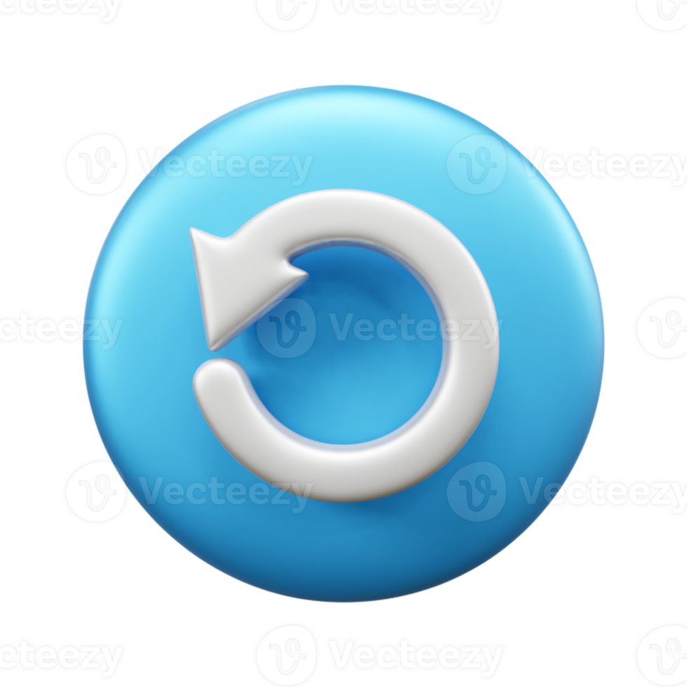 Refresh Arrow 3d illustration or reload 3d icon illustration png