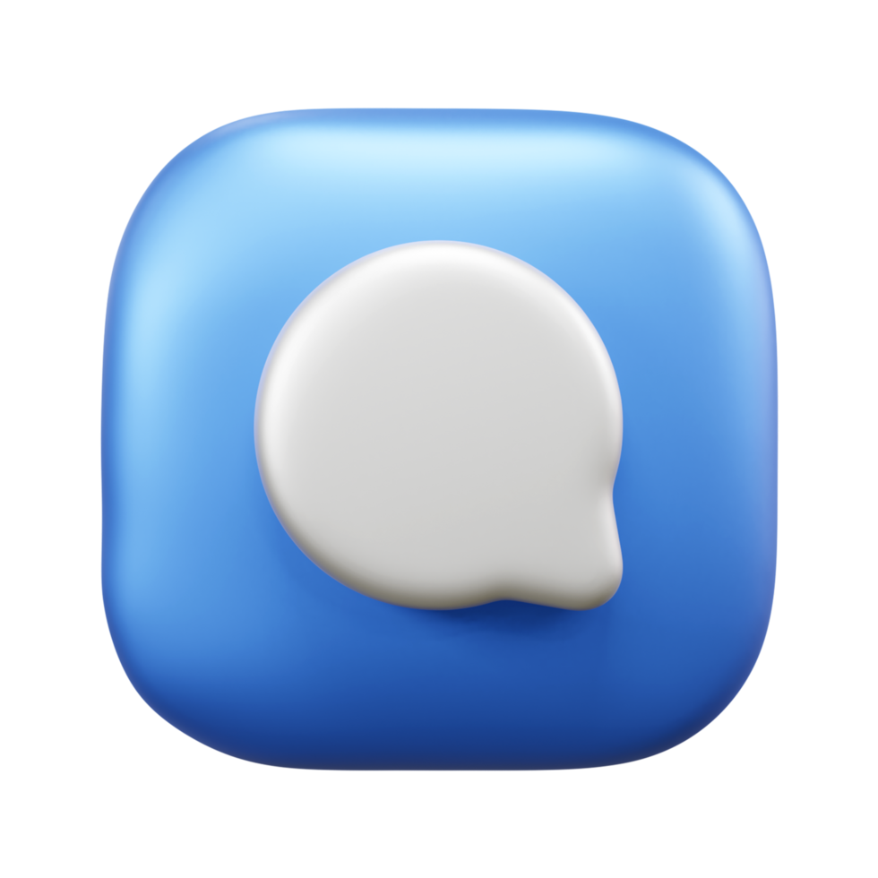 Quote box 3d illustration icon or text box 3d icon illustration or 3d message box icon or speech bubble 3d icon box png