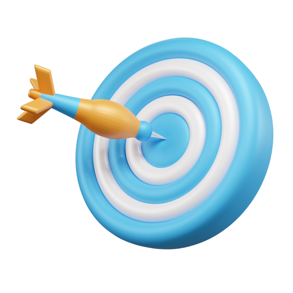 Business goal 3d icon illustration or business target 3d illustration png