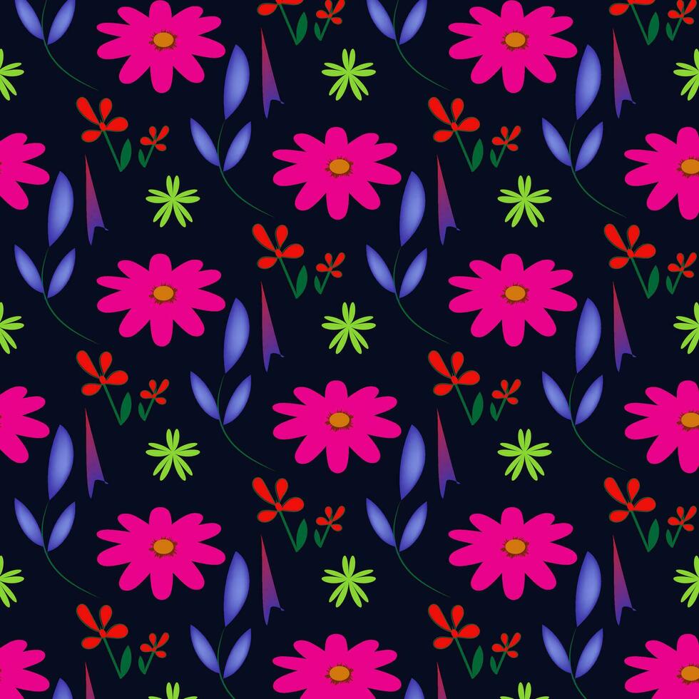 Floral pattern design template vector