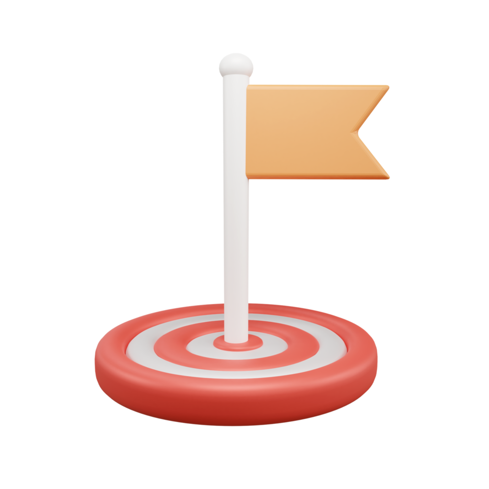 Business goal 3d icon illustration or business target 3d illustration png