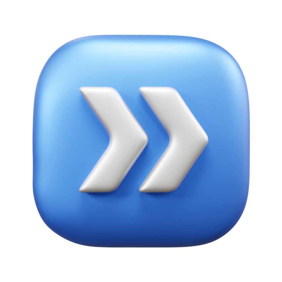 Right arrow 3d icon illustration or right direction arrow icon illustration png