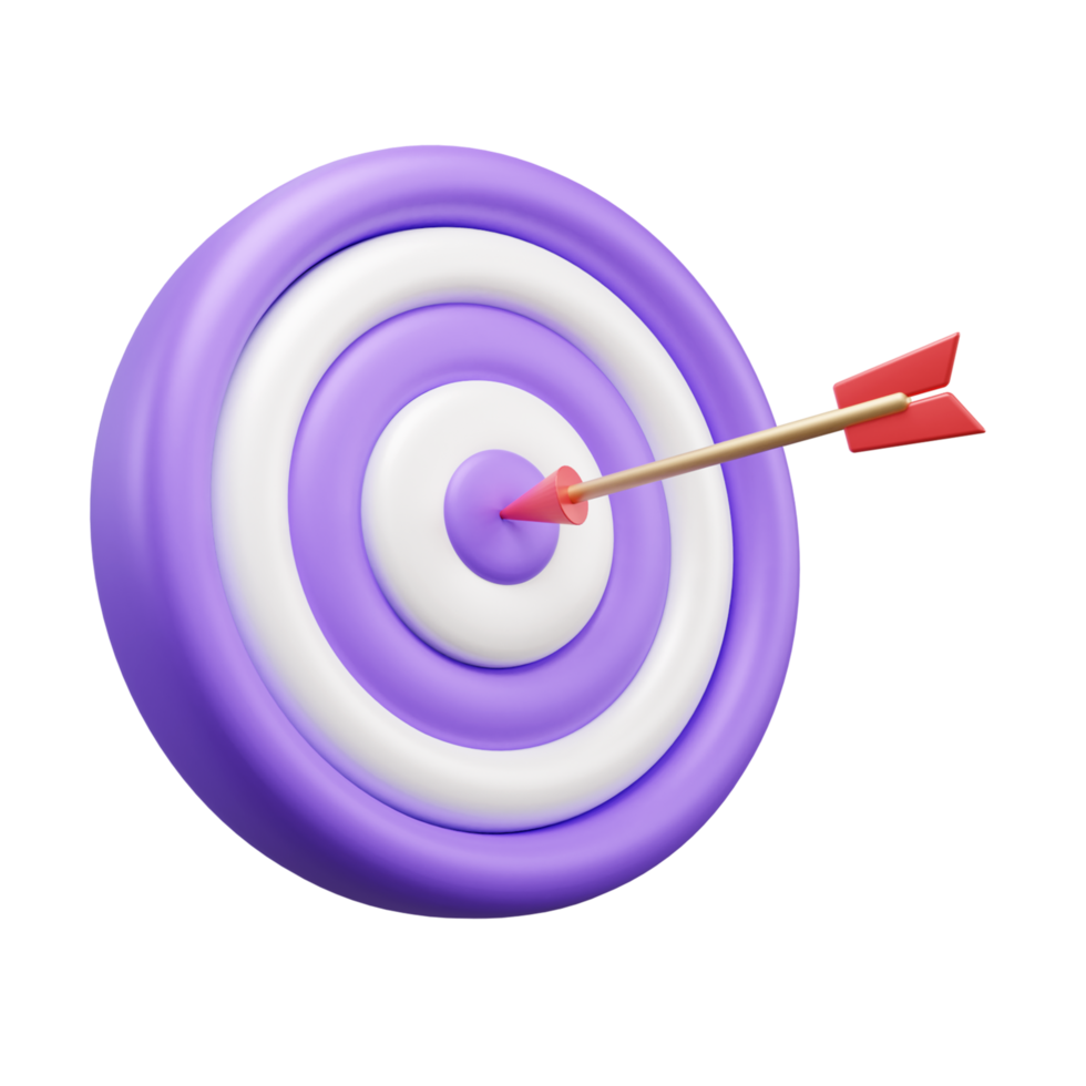 Business goal 3d icon illustration or business target 3d illustration png