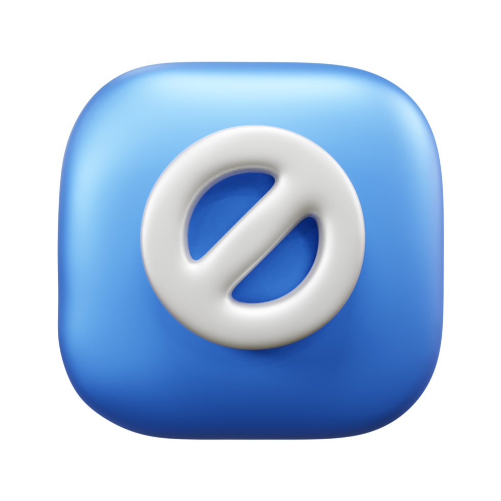Mute 3d illustration icon or Audio mute 3d icon illustration or audio band 3d icon or multimedia 3d icon illustration png