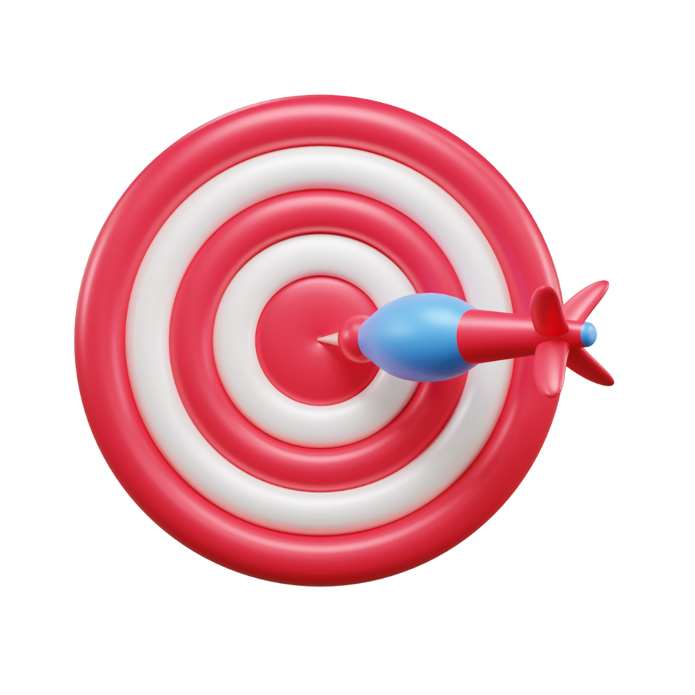 Business goal 3d icon illustration or business target 3d illustration png